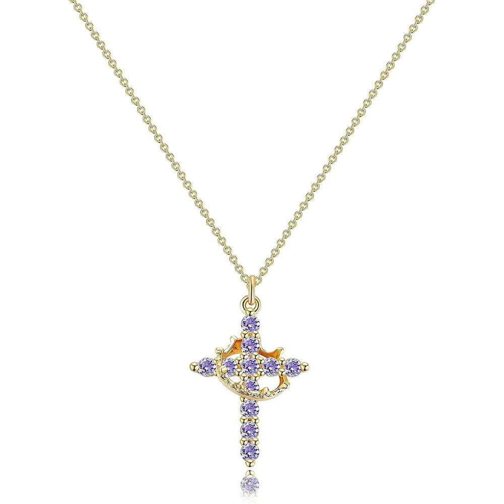 The Eternal Cross & Crown Necklace